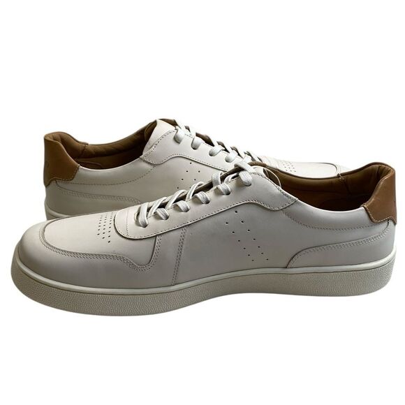 NIB NISOLO Women’s White Beto Go To Leather Court Sneakers Casual Shoes- Size 11 - Picture 12 of 14